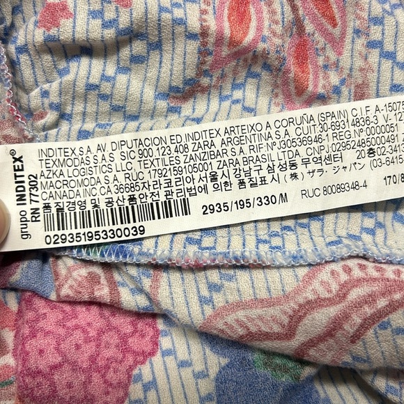 ZARA Woman | CROCHET DETAIL SHIRT Multicolor w/Long Slit Bohemian Lightweight M - Picture 13 of 15